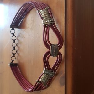 Retro Leather/metal belt